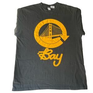 Fuya Women’s Short Sleeve T-shirt size XL, Black, The Bay Golden Gate Logo